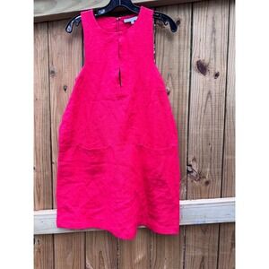Olivaceous‎ Linen Sleeveless Red Mini Dress with Pockets NWT Size Medium